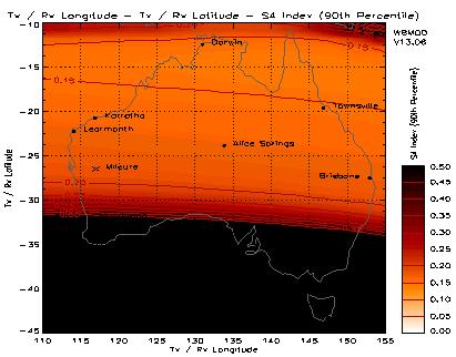 Australian maximal ionospheric scintillation