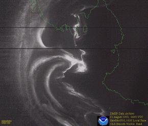 Auroral image from DMSP satellite