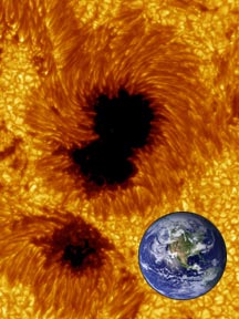 Earth Among Sunspots