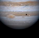 The shadow of Io on Jupiter